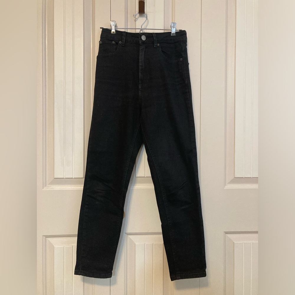 Black, high rise, ASOS, mom jeans